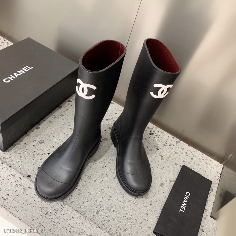 高版chanel香奈儿高筒靴长靴zui爆新款抢破头的雨靴高颜值雨靴