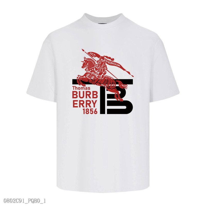 BUR巴寶莉24ss大師親手設計潮牌新品康麗數碼直噴印花圓領短袖T恤秋冬