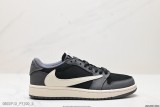 公司級 AJ1倒勾Travis Scott x Air Jordan 1   Reverse Mocha   AJ1喬1 TS 閃電 聯名倒鉤 低幫文化籃球鞋