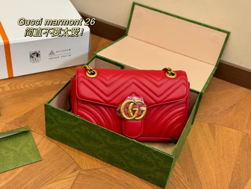 GucciGG marmont 22cm 26cm 羊皮系列質量很好 性價比高 古奇原單品質