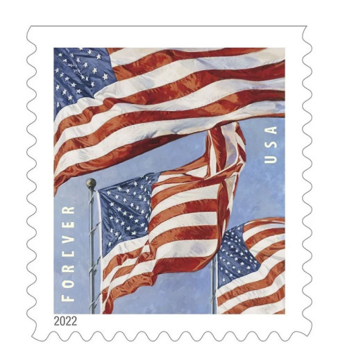 Copy U.S. Flag 2022, 100Pcs/Rolls (500 Pcs)