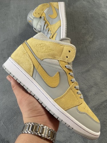 LJR Air Jordan 1 Mid Gray Yellow DA4666-001