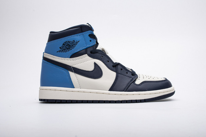 LJR Air Jordan 1 Retro High Obsidian UNC 555088-140