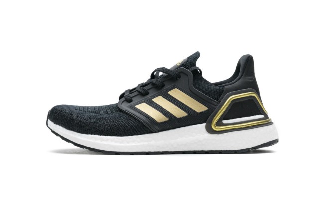 LJR Adidas Ultra Boost 20 CONSORTIUM Black Gold Metallic Real Boost EE4393