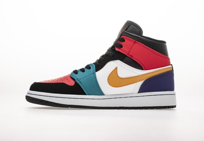 air jordan 1 mid bred multicolor