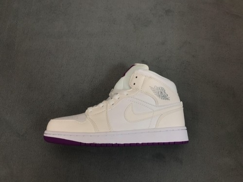 LJR Air Jordan 1 Mid Grey Fog Deadly Pink 555112-iD