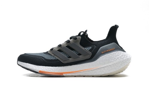 LJR adidas Ultra Boost 2021 Black Grey Orange FY0389