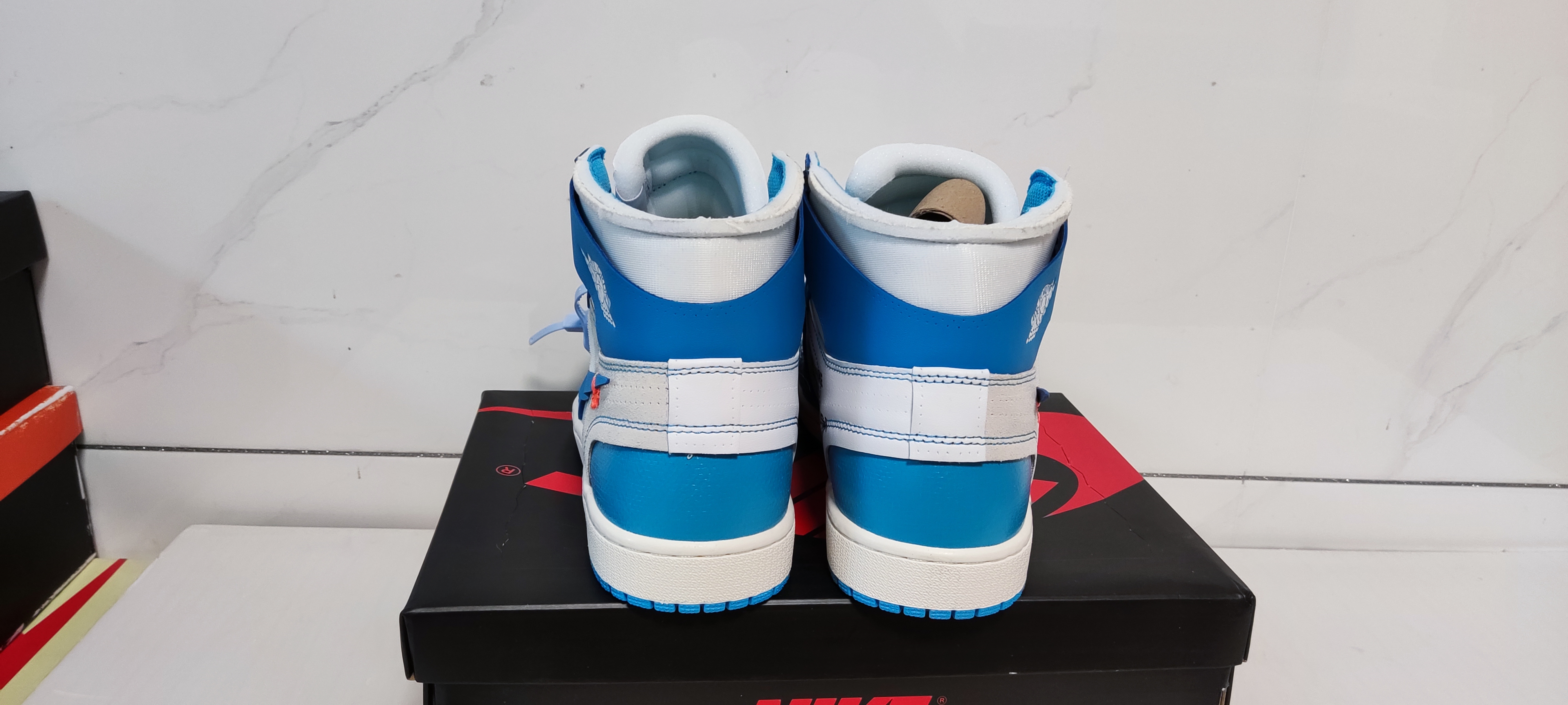 QC for LJR Air Jordan 1 Retro High Off-White University Blue AQ0818-148