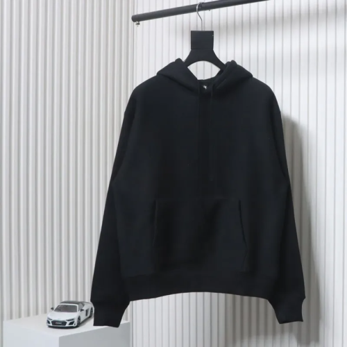 Stussy Logo Embroidered Hoodie black