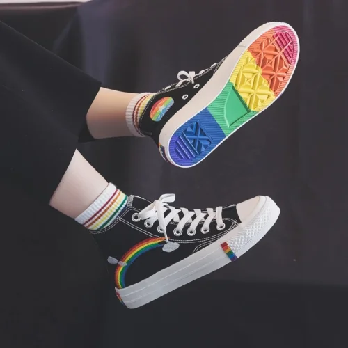 Women Rainbow Canvas Shoes