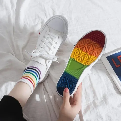 Women Rainbow Canvas Shoes