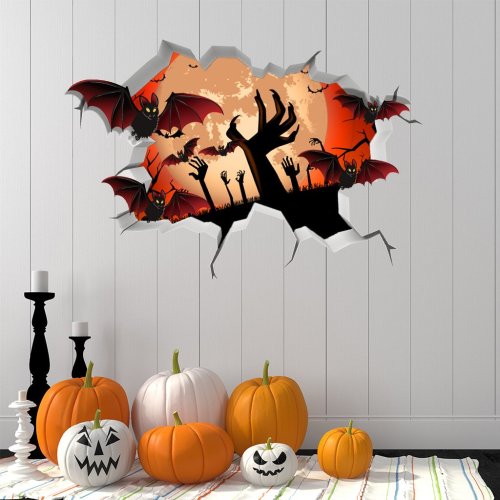 Removable 3D Stickers For Halloween Theme Decoration