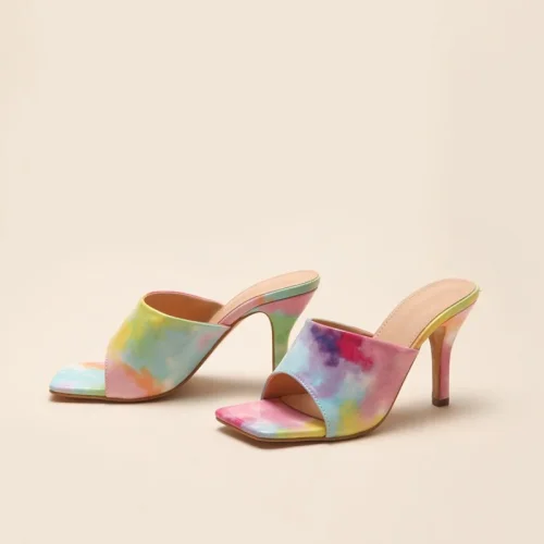 Rainbow Color Heel Slippers