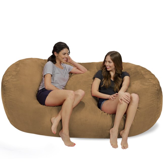 Sofa Sack Giant Bean Bag Lounger -7.5 ft, Chocolate