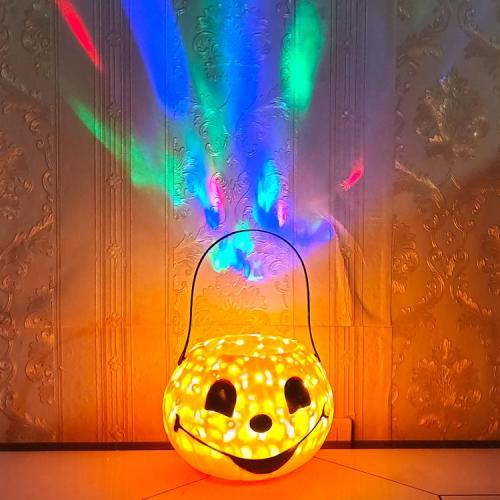 Pumpkin Light Bucket For Halloween Decoration
