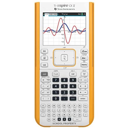 Texas Instruments TI-Nspire CX II Color Graphing Calculator with Student Software (PC/Mac) White Single Pack Calculator