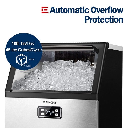 Euhomy Commercial Ice Maker 100Lbs/day