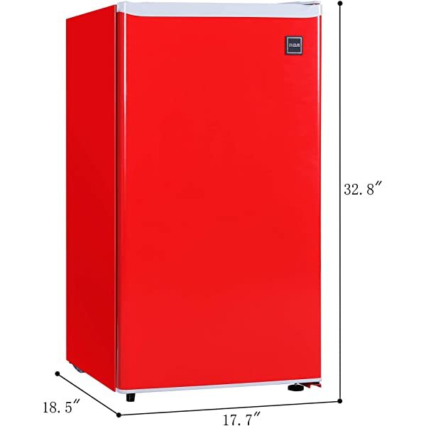 RCA RFR322-B RFR322 3.2 Cu Ft Single Door Compact Mini Fridge Refrigerator, Platinum, Stainless