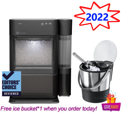 Countertop Nugget Ice Maker with Side Tank | Profile Opal -Portable Ice Machine with Bluetooth Connectivity | Smart Home Kitchen Essentials | Stainless Steel Finish | Up to 24 lbs. of Ice Per Day