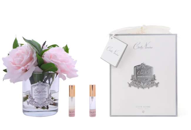 COTE NOIRE PERFUMED PINK ENGLISH ROSE- CLEAR GLASS - SFR03