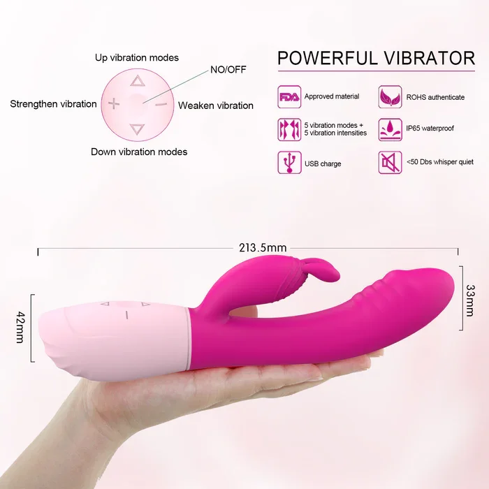 Vibrating Toys with 5 Modes, Sucking and Licking Toys Rechargeable for Women Pleasure