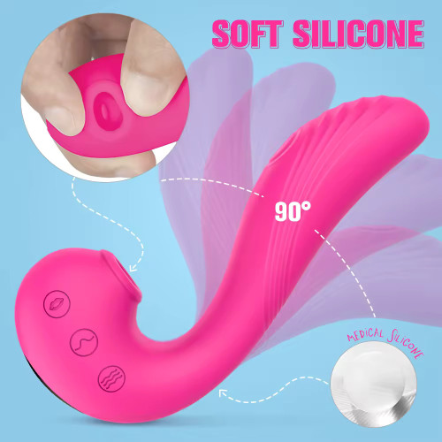 G Spot Sucking Vibrator For Women 100% Waterproof Clitoral Tongue Sucking Vibrator Pleasure Dildo Massage Vibrator
