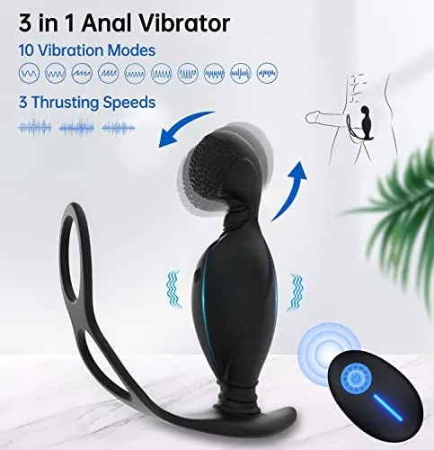 Anal Plug Prostate Wear Orgasm Plug Male Vibrating Massager