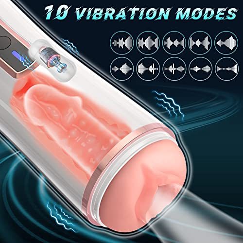 Automatic Male Masturbator Cup -Pocket Pussy Masturbation Adult Sex Toys for Men with 10 Vibrating Modes Pleasure Blowjob Machine