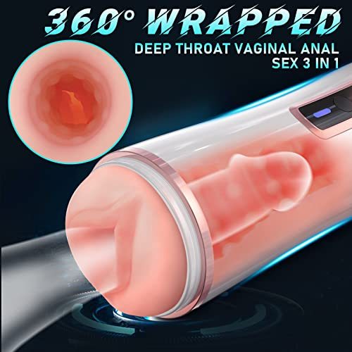 Automatic Male Masturbator Cup -Pocket Pussy Masturbation Adult Sex Toys for Men with 10 Vibrating Modes Pleasure Blowjob Machine