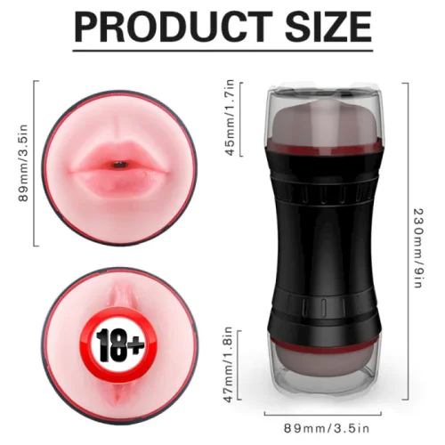 Double-headed, double-hole airplane cup male masturbation cup flashlight type men aircraft cup