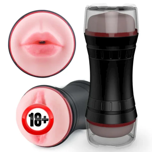 Double-headed, double-hole airplane cup male masturbation cup flashlight type men aircraft cup