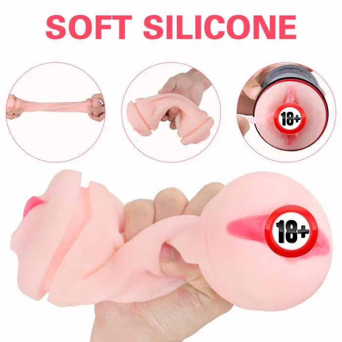 Double-headed, double-hole airplane cup male masturbation cup fleshlight type men aircraft cup