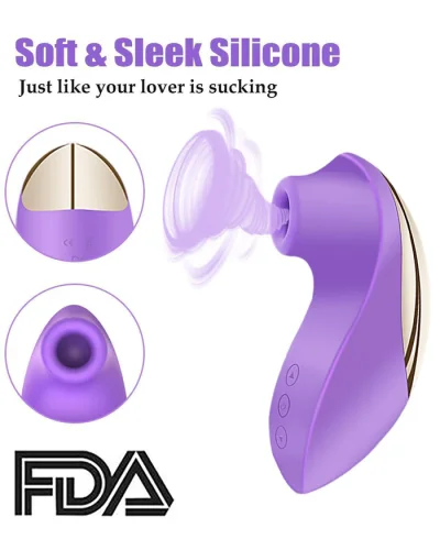 2-in-1 Mini Clitoral Sucking Vibrator For Female 10 Sucking Modes Rechargeable Quiet Nipples Sucker Stimulator Women Masturbator