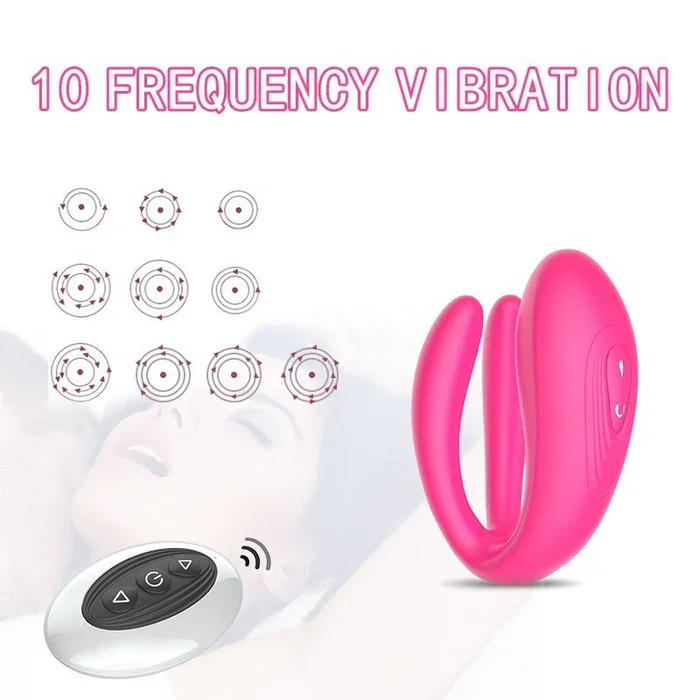Wireless Remote Control U Shape Wearable Vibrator Dildo Couple Lover Use Clit G Spot Stimulation 