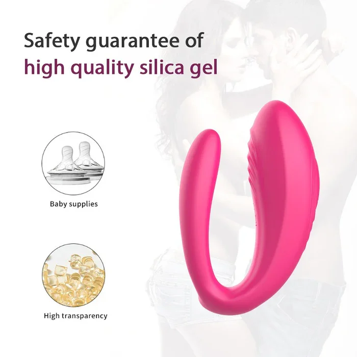 Wireless Remote Control U Shape Wearable Vibrator Dildo Couple Lover Use Clit G Spot Stimulation 