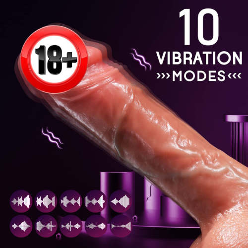 8'' Thrusting Realistic Dildos Vibrator for G Spot Silicone Remote Control Adult Sex Toys for Women Couple