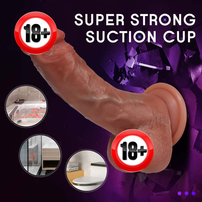 8'' Thrusting Realistic Dildos Vibrator for G Spot Silicone Remote Control Adult Sex Toys for Women Couple