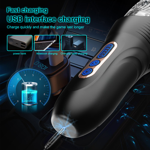 Transparent Realistic Male Masturbators Vibrating