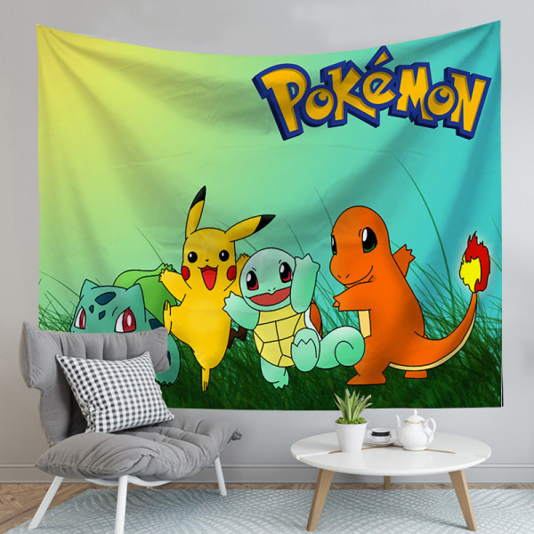 Pikachu Tapisserie Murales Tenture Murale pour Chambre Salon