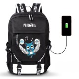 Fairy Tail Sac à Dos avec USB Charging Port Sac école Grande Capacité