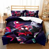 Spider Man Into the Spider Verse Set de Housse de Couette Parure de Lit pour Enfant