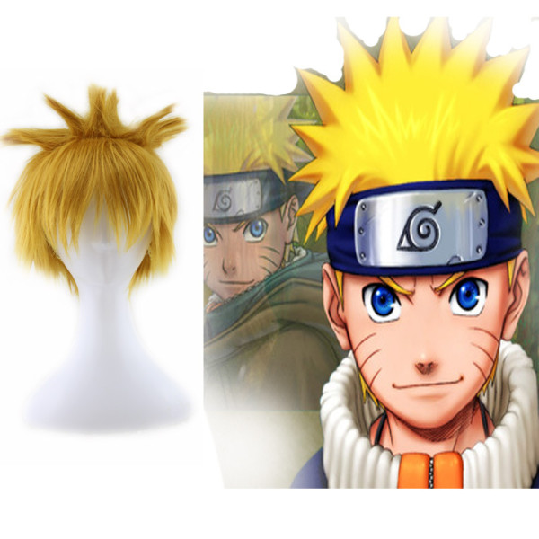 Naruto Uzumaki Perruque Cosplay Déguisement Accessoires