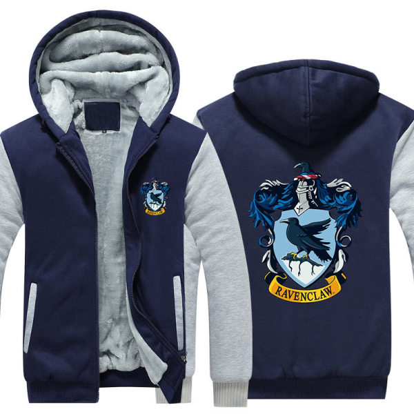 Harry Potter Ravenclaw Sweats à Capuche Zippé Chaud Veste à Capuche Polaires