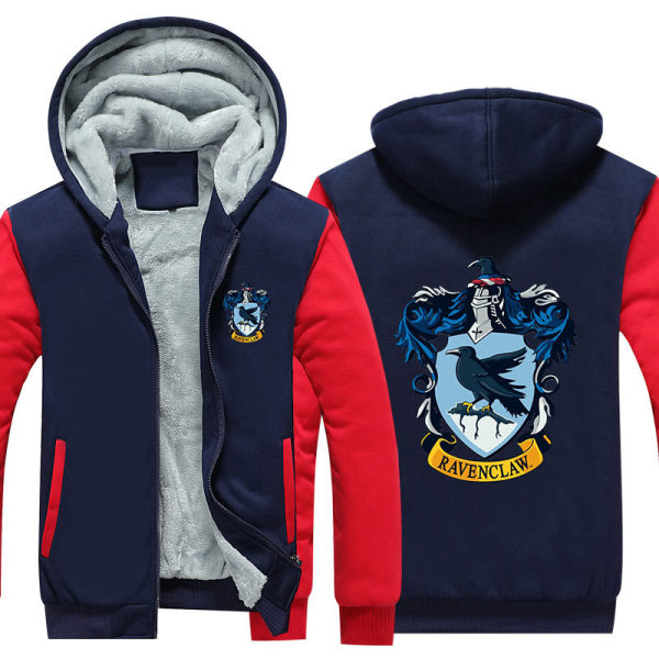 Harry Potter Ravenclaw Sweats à Capuche Zippé Chaud Veste à Capuche Polaires Hiver