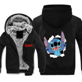 Stitch Sweats à Capuche Zippé Chaud Veste à Capuche Polaires