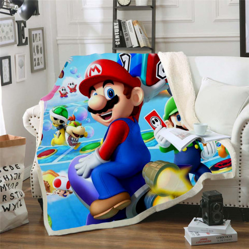 Super Mario Couverture Canapé Plaid Couvertures de Flanelle