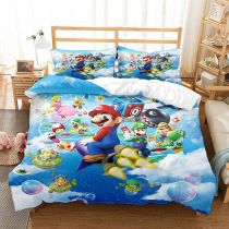 Super Mario Housse de Couette Parure de Lit Cadeau Enfant