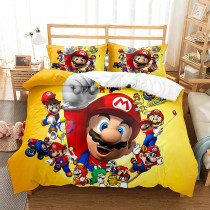 Super Mario Housse de Couette Parure de Lit Ensemble de Lit