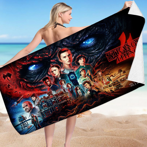 Stranger Things Serviette de Plage Serviettes de Bain Serviette de Douche