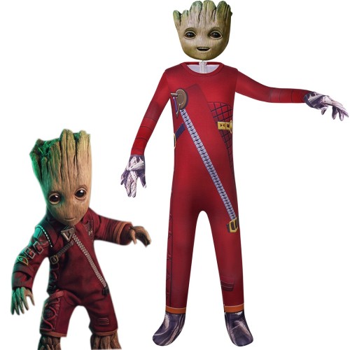 Je s'appelle Groot Costume Cosplay Combinaison Déguisement Enfant